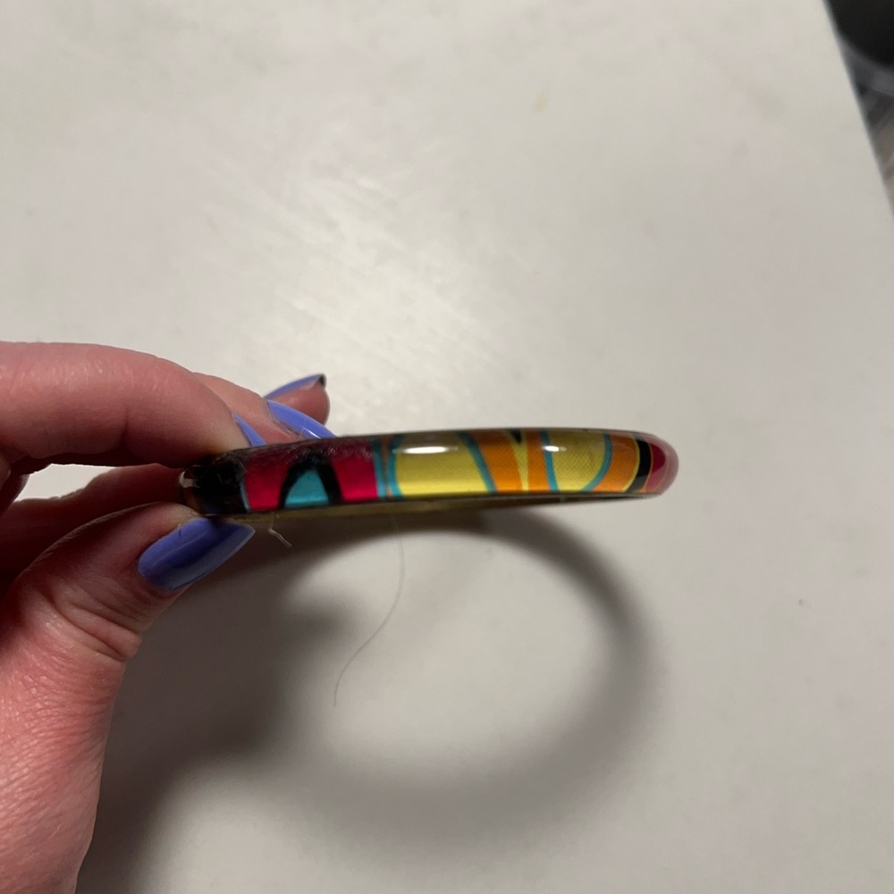 Colorful Abstract Bangle Bracelet